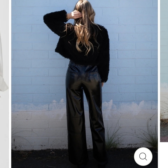 Free People Star Crossed Lovers Vegan Leather Pants-Black - Picture 8 of 16